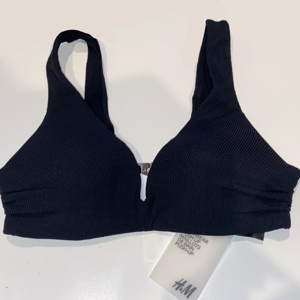 Black H&M Push Up Bathing Suit Top